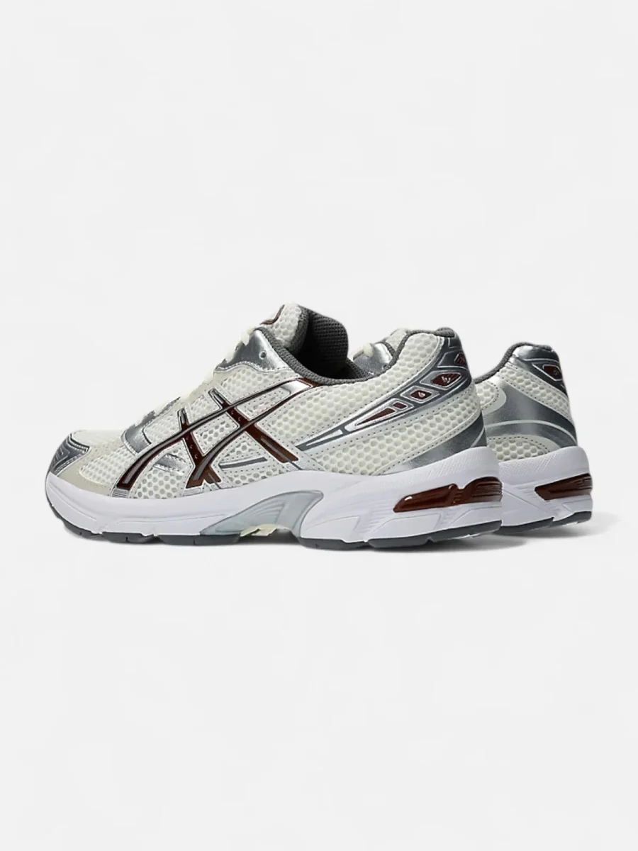 Zapatillas Asics Mujer Gel-1130 Crema Plateado Marrón - Imagen 4