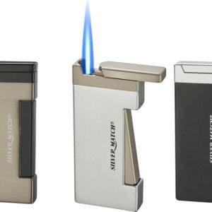 MECHERO TURBO SILVER MATCH TAPA DESLIZANTE