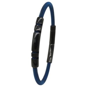 PULSERA I ACERO TUBULAR APLIQUES ACERO NEGRO