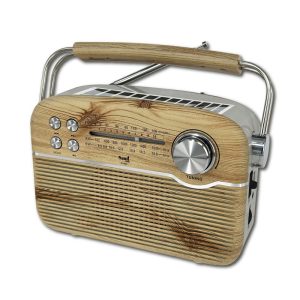 RADIO SAMI SOLAR EFECTO MADERA CON ASA