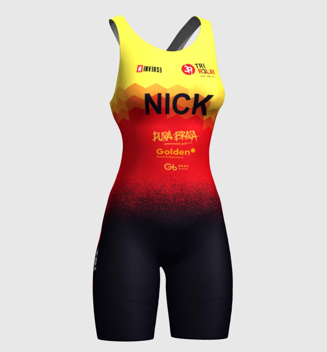 Mono triatlón espalda abierta AQUA 19317