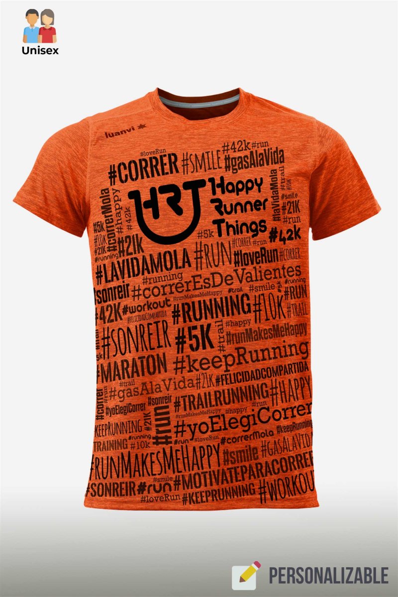 Hashtag - Camiseta Running Unisex - Naranja