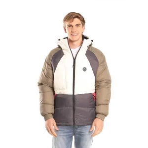 Campera Rusty Youkulet Oliva Crema Gris Oscuro