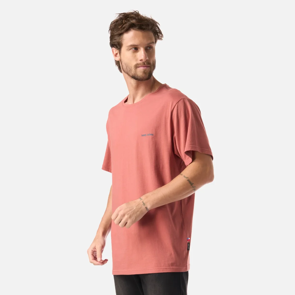 Polera Hombre Polo Terracota Claro Haka Honu - Imagen 3