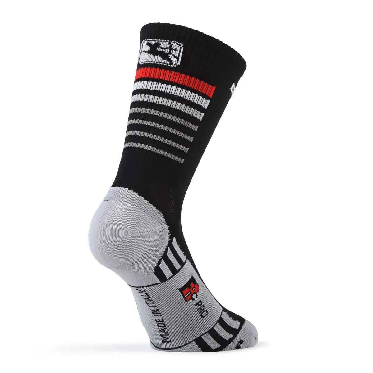 Calcetines altos STRIPES 18cm Negro/Rojo/Blanco - Imagen 3
