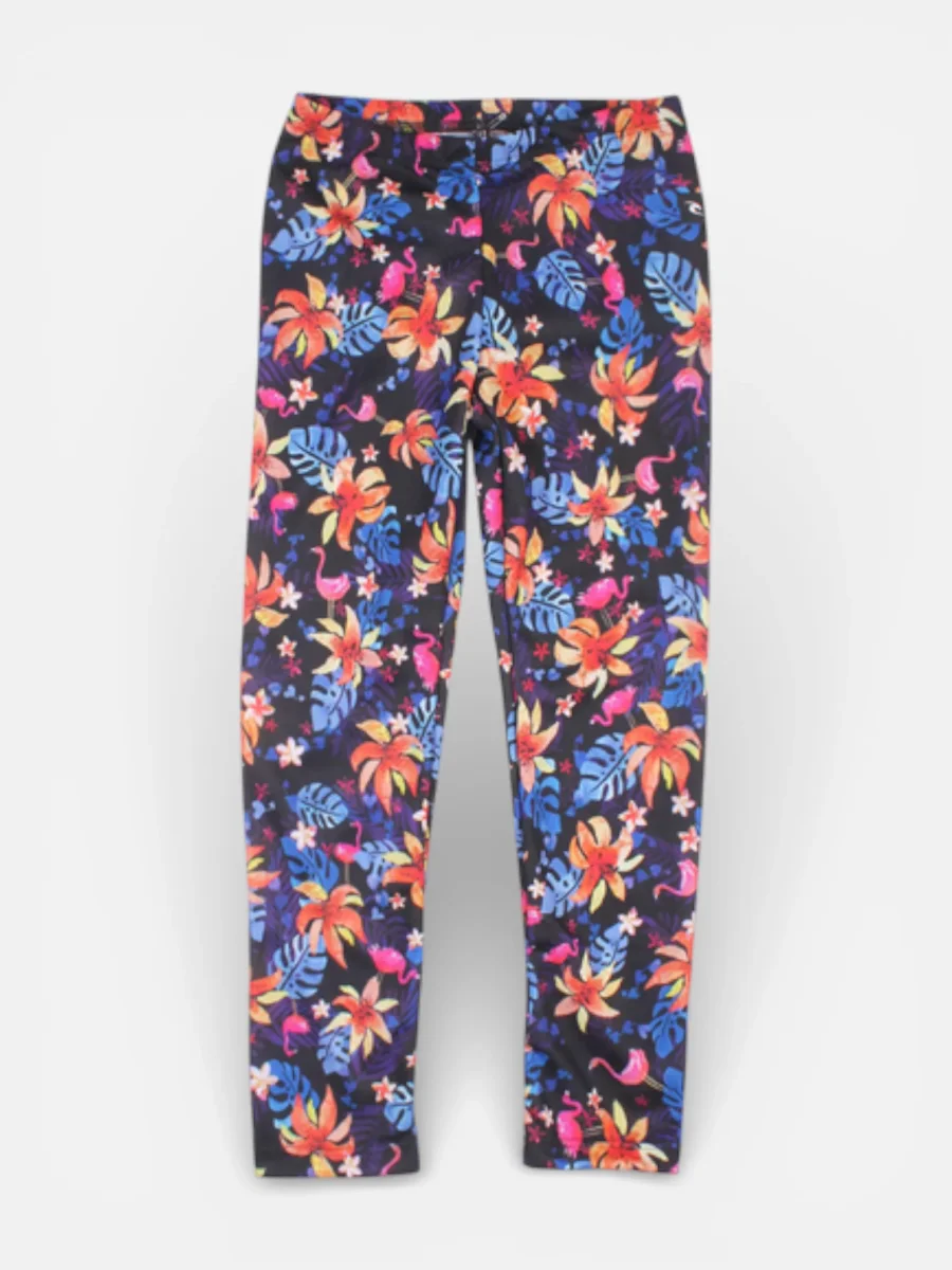 Calza Rip Curl Térmica Print Niña Azul Floreado